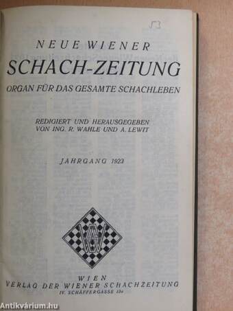 Neue Wiener Schach-zeitung 1923. 