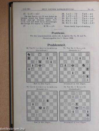 Neue Wiener Schach-zeitung 1923. 