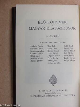 Élő könyvek-Magyar Klasszikusok I-LX.