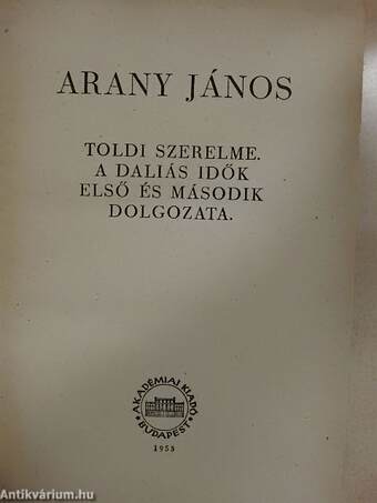 Arany János összes művei V.