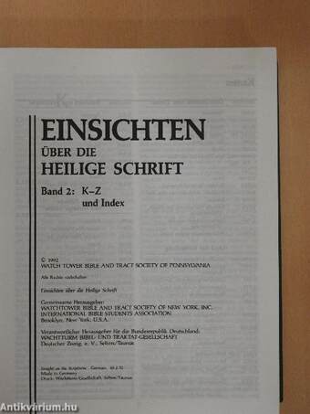 Einsichten über die Heilige Schrift 2. (töredék)