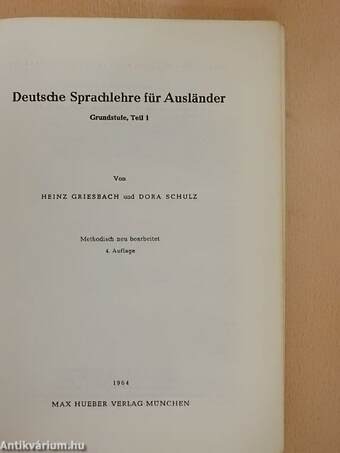 Deutsche Sprachlehre für Ausländer Grundstufe 1.