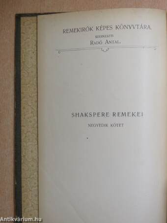 Shakspere remekei IV.