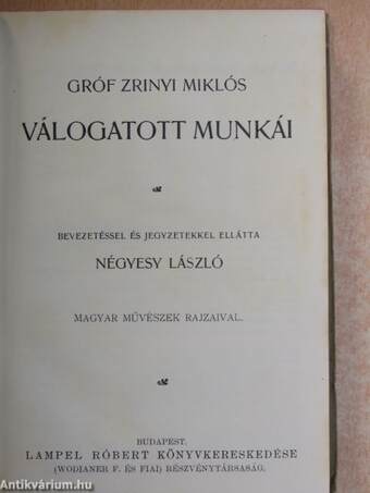 Gróf Zrinyi Miklós válogatott munkái