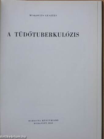 A tüdőtuberkulózis