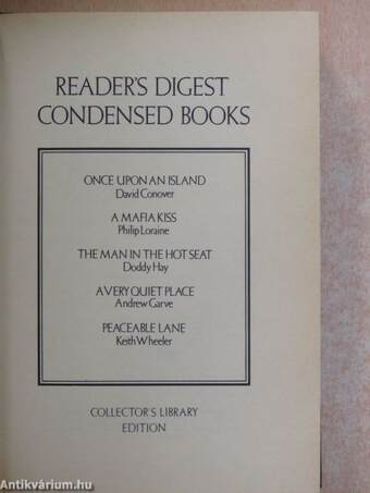 Once upon an island/A mafia kiss/The man in the hot seat/A very quiet place/Peaceable lane