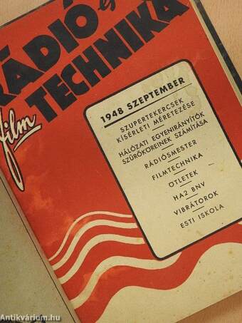 Rádió Technika 1948. január-augusztus/Rádió és Filmtechnika 1948. szeptember-december