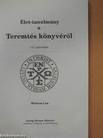 Élet-tanulmány a Teremtés könyvéről 1-4. (nem teljes)