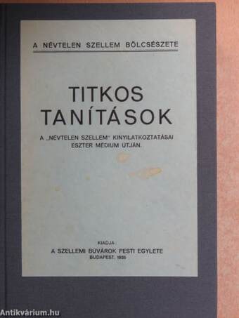 Titkos tanítások I.