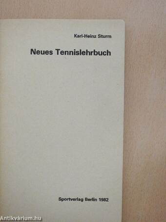 Neues Tennislehrbuch