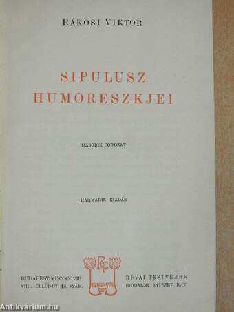 Sipulusz humoreszkjei II.