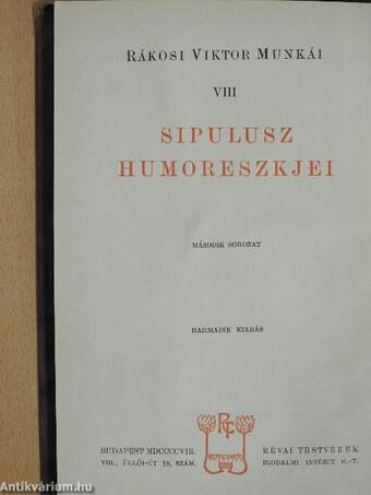 Sipulusz humoreszkjei II.