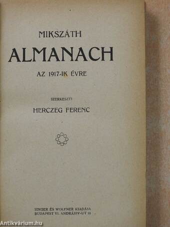 Mikszáth Almanach az 1917-ik évre