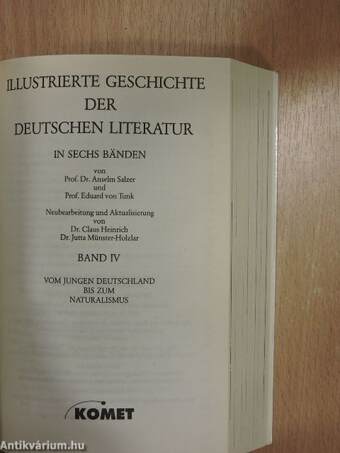 Illustrierte Geschichte der deutschen Literatur in sechs Bänden II/3-4.