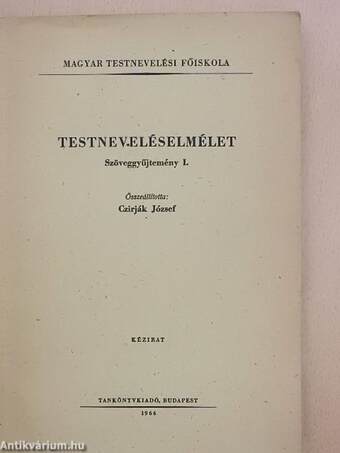 Testneveléselmélet