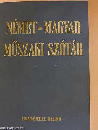 Német-magyar műszaki szótár