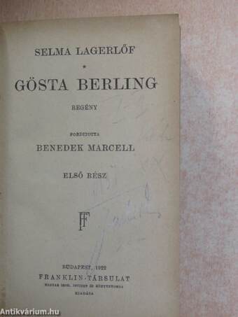 Gösta Berling I-II.