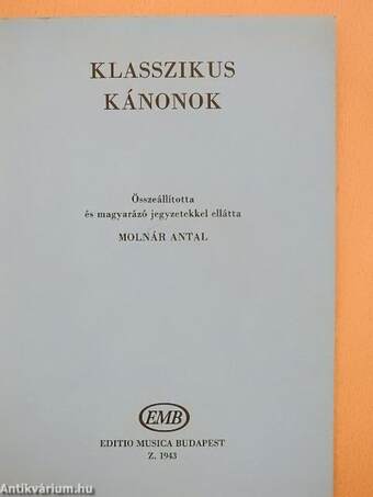 Klasszikus kánonok