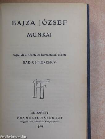 Bajza József munkái