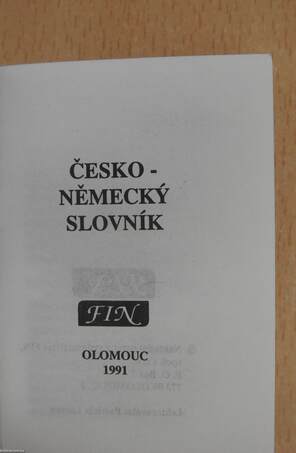 Cesko-nemecky slovník (minikönyv)