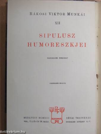 Sipulusz humoreszkjei III.