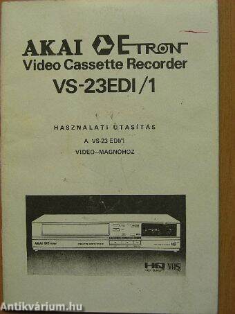 AKAI Etront Video Cassette Recorder VS-23EDI/1