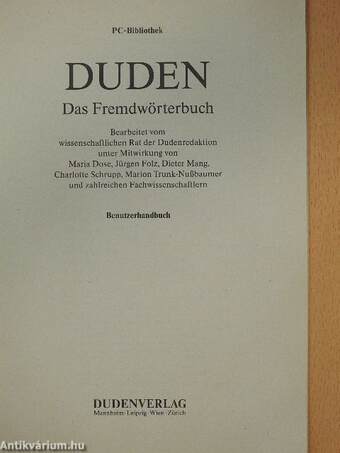 Duden - Das Fremdwörterbuch