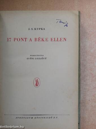 17 pont a béke ellen