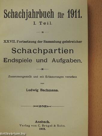 Schachjahrbuch für 1911. I-II.