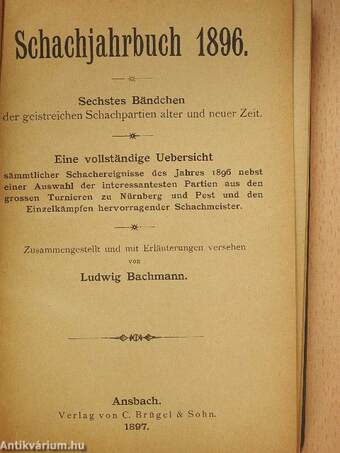 Schachjahrbuch 1896.