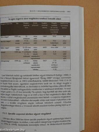 Jelentés a magyarországi kábítószerhelyzetről 2001