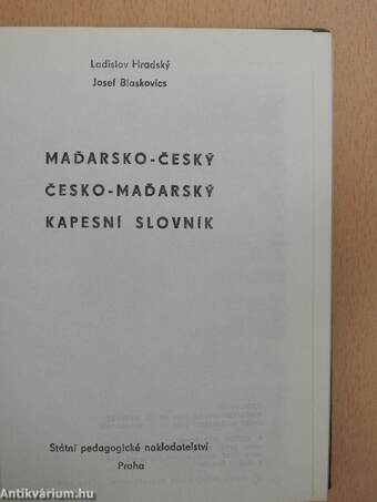 Madarsko-Cesky/Cesko-Madarsky kapesni slovnik