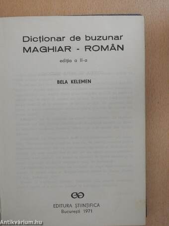 Dictionar de buzunar Maghiar-Roman