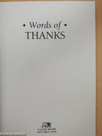 Words of Thanks