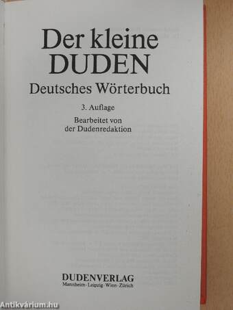 Der kleine Duden - Deutsches Wörterbuch