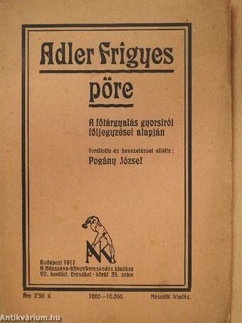 Adler Frigyes pöre