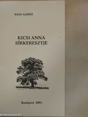 Kicsi Anna sírkeresztje