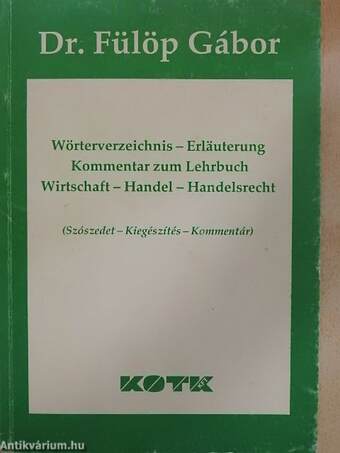 Wörterverzeichnis-Erläuterung Kommentar zum Lehrbuch