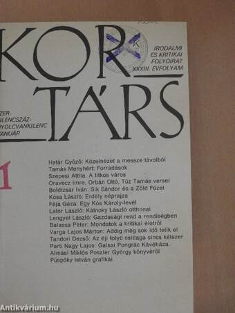 Kortárs 1989. január-június (fél évfolyam)