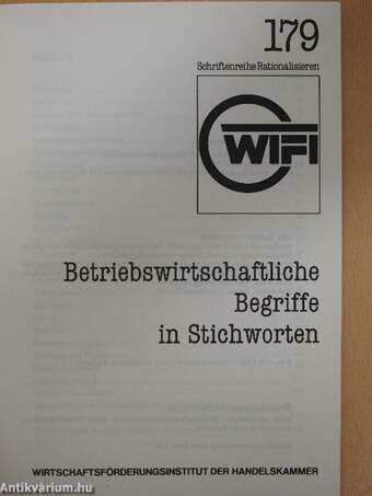 Betriebswirtschaftliche Begriffe in Stichworten