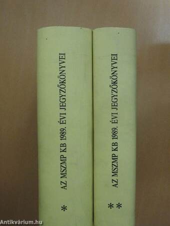 A Magyar Szocialista Munkáspárt Központi Bizottságának 1989. évi jegyzőkönyvei I-II.