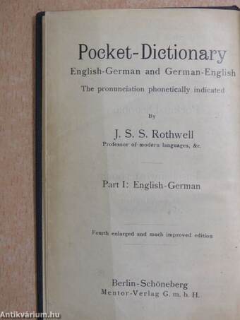 Pocket-Dictionary English-German and German-English