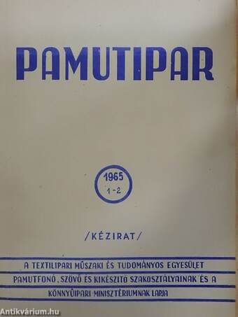 Pamutipar 1965/1-2.