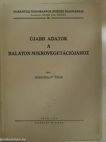 Újabb adatok a Balaton mikrovegetációjához