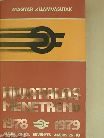 Hivatalos menetrend 1978-1979