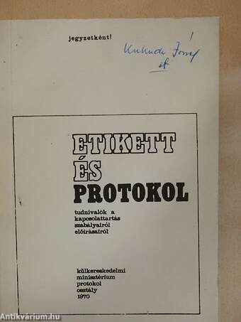 Etikett és protokol