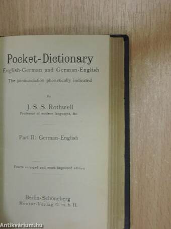 Pocket-Dictionary English-German and German-English