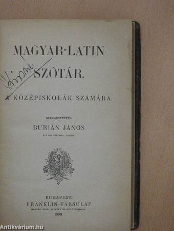 Magyar-latin szótár