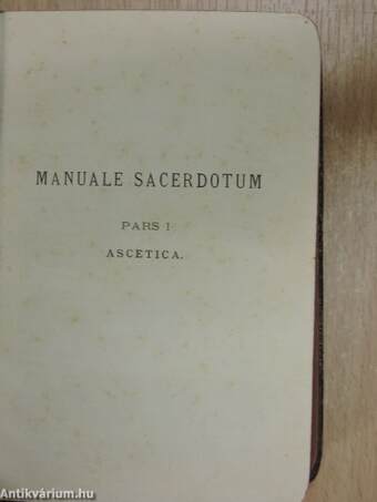 Manuale Sacerdotum I-II.