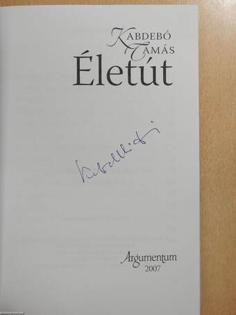 Életút (aláírt példány)